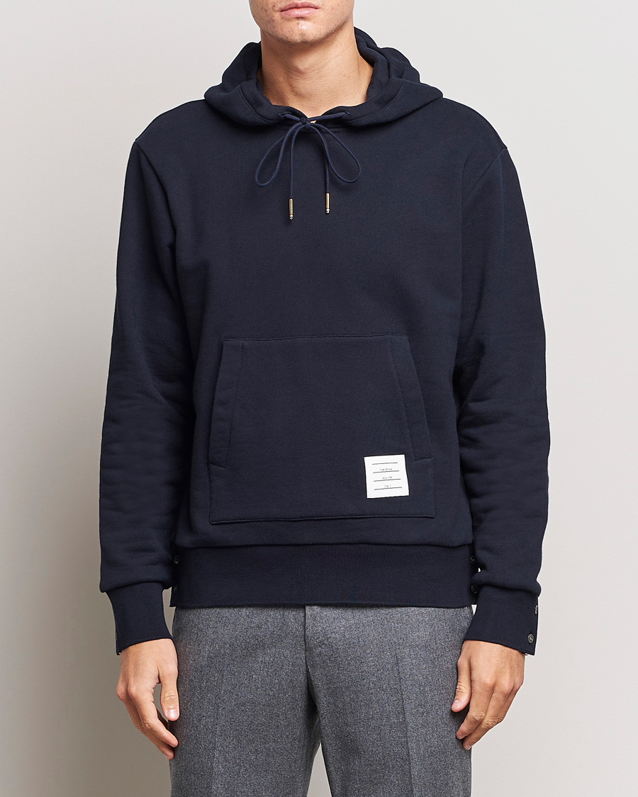 Herren | Pullover | Thom Browne | Back Stripe Hoodie Navy