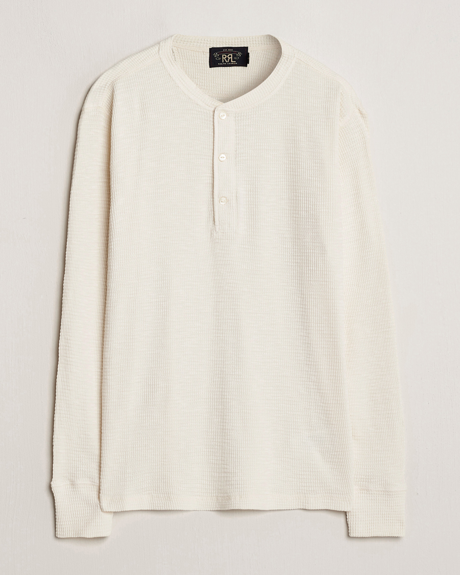 Herren | Pullover | RRL | Long Sleeve Henley Paper White