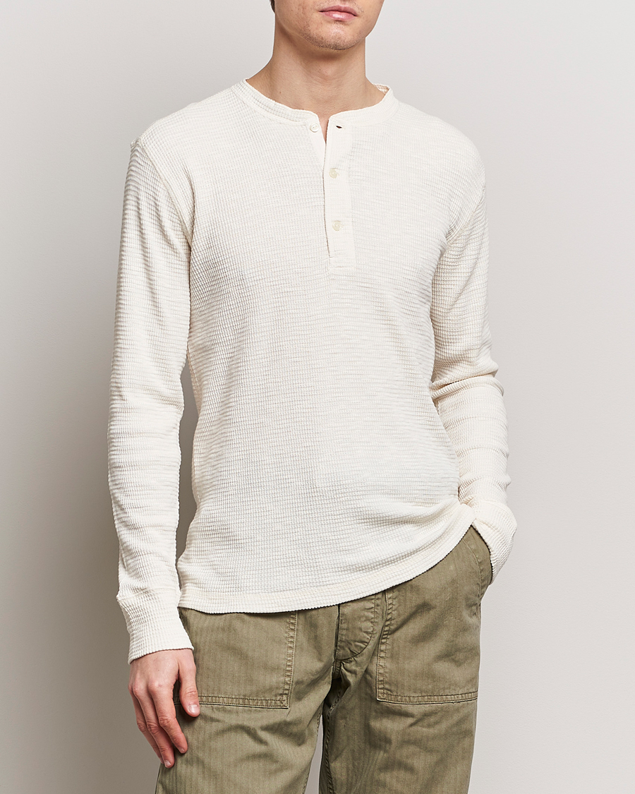 Herren | T-Shirts | RRL | Long Sleeve Henley Paper White