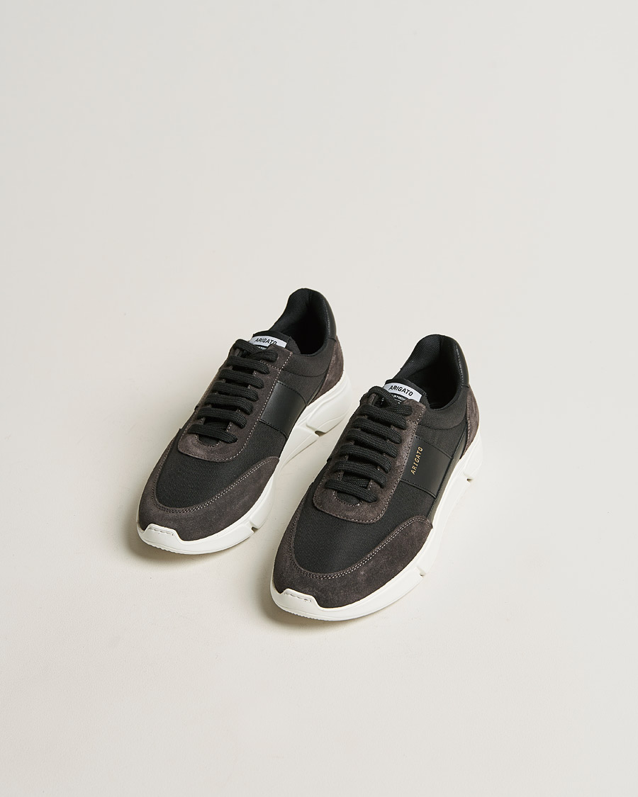 Herren | Schwarze Sneakers | Axel Arigato | Genesis Vintage Runner Sneaker Black/Grey Suede