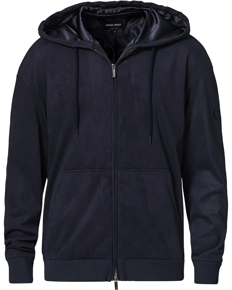 Herren | Jacken | Giorgio Armani | Alcantara Hooded Blouson Navy
