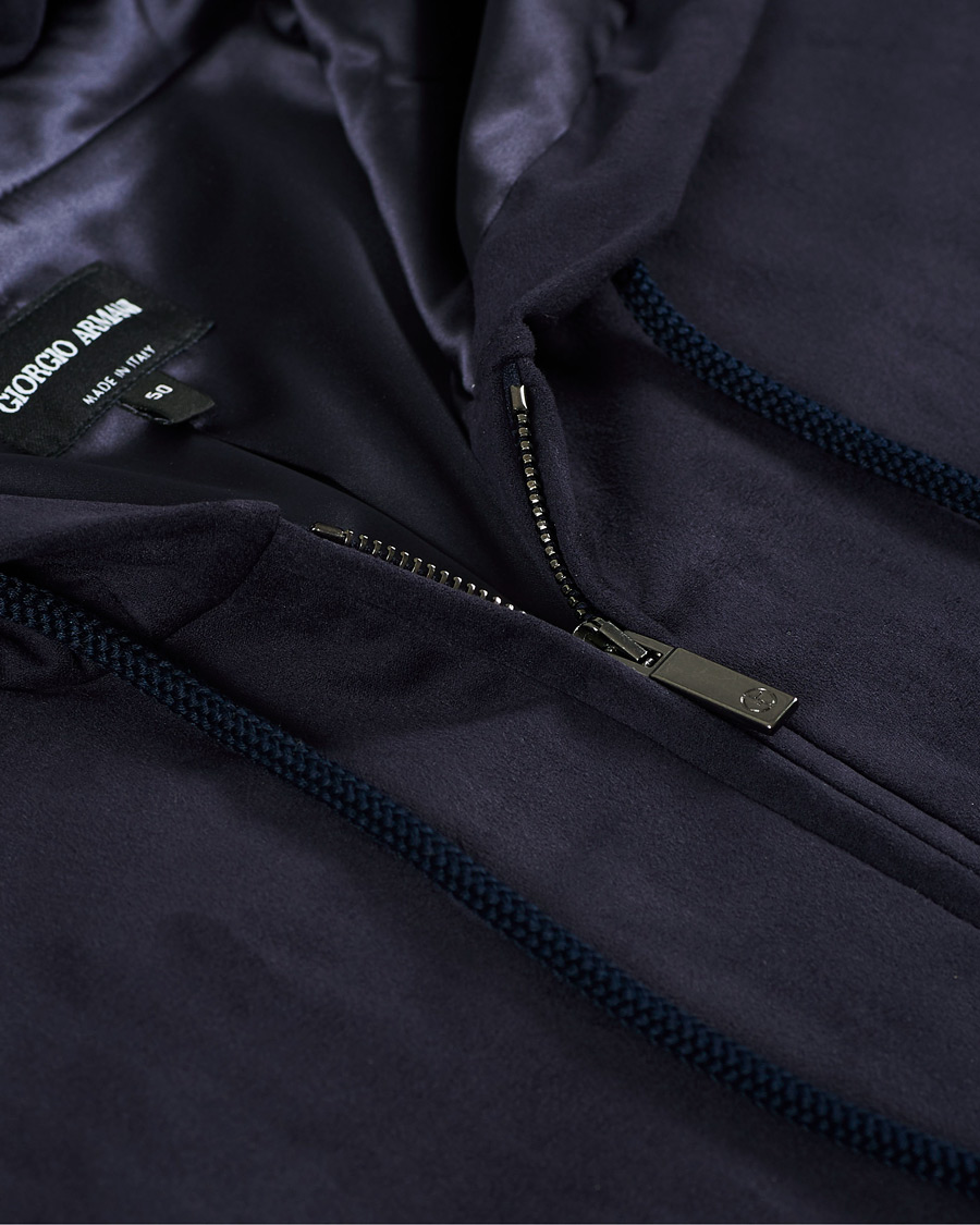 Herren | Jacken | Giorgio Armani | Alcantara Hooded Blouson Navy