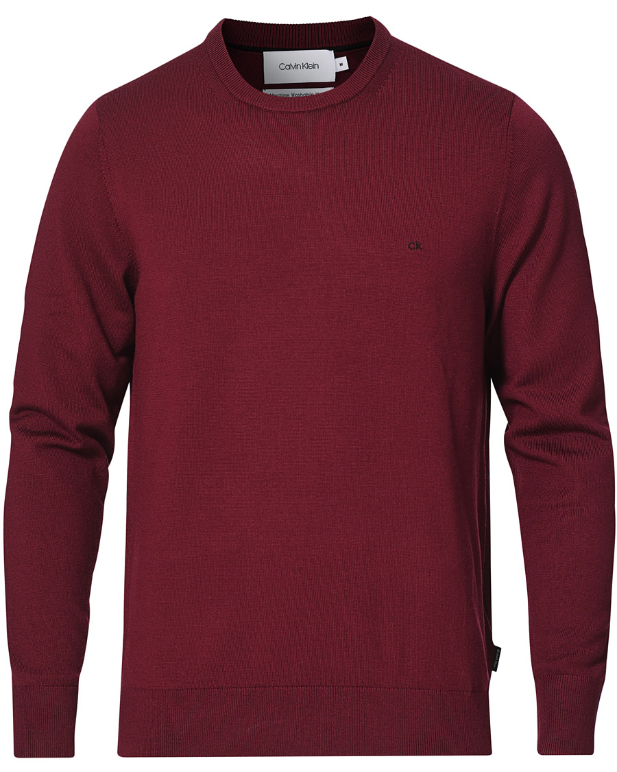Herren | Pullover | Calvin Klein | Superior Wool Crew Neck Sweater Tawny Port
