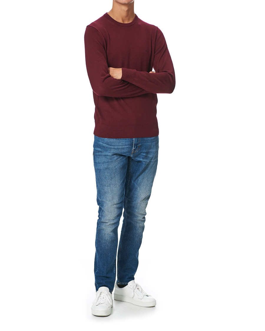 Herren | Pullover | Calvin Klein | Superior Wool Crew Neck Sweater Tawny Port