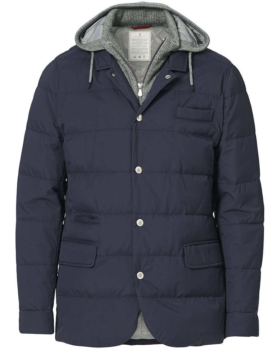 Herren | Jacken | Brunello Cucinelli | Cashmere Lined Hooded Jacket Navy