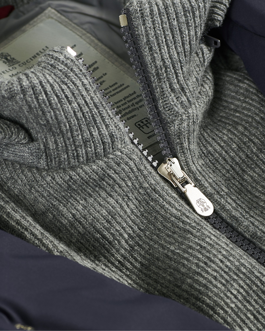 Herren | Jacken | Brunello Cucinelli | Cashmere Lined Hooded Jacket Navy