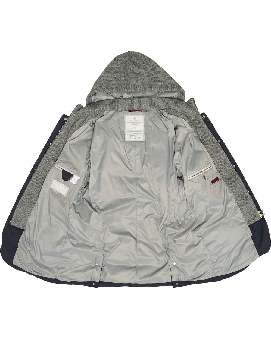 Herren | Jacken | Brunello Cucinelli | Cashmere Lined Hooded Jacket Navy