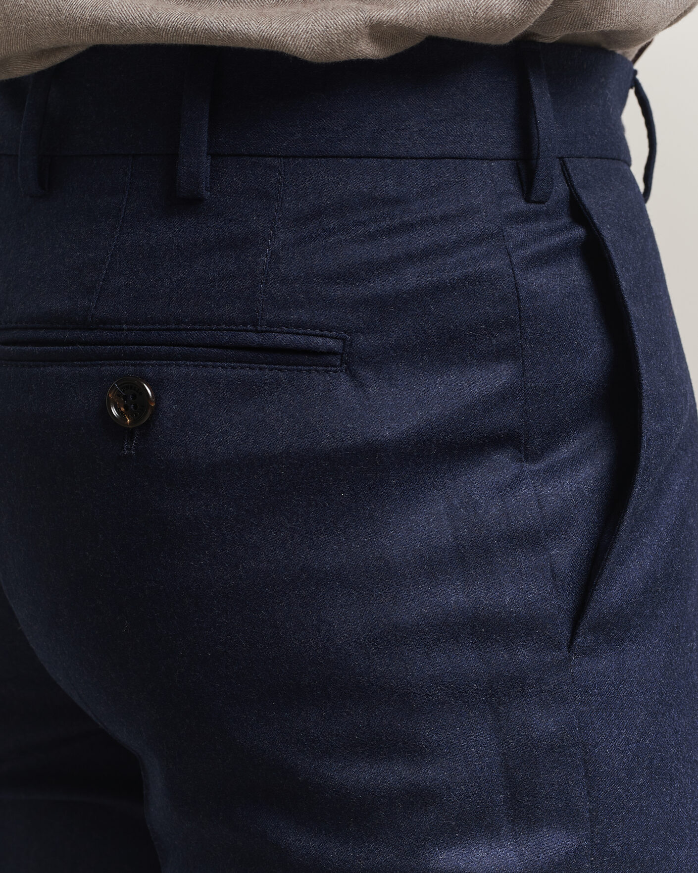 Herren | Hosen | Brunello Cucinelli | Slim Fit Flannel Trousers Navy