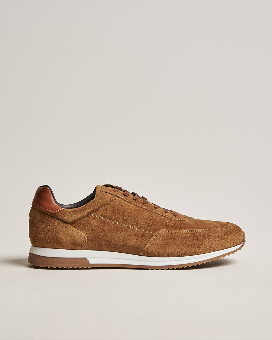 Herren | Design Loake Bannister Running Sneaker Tan Suede | Design Loake | Bannister Running Sneaker Tan Suede