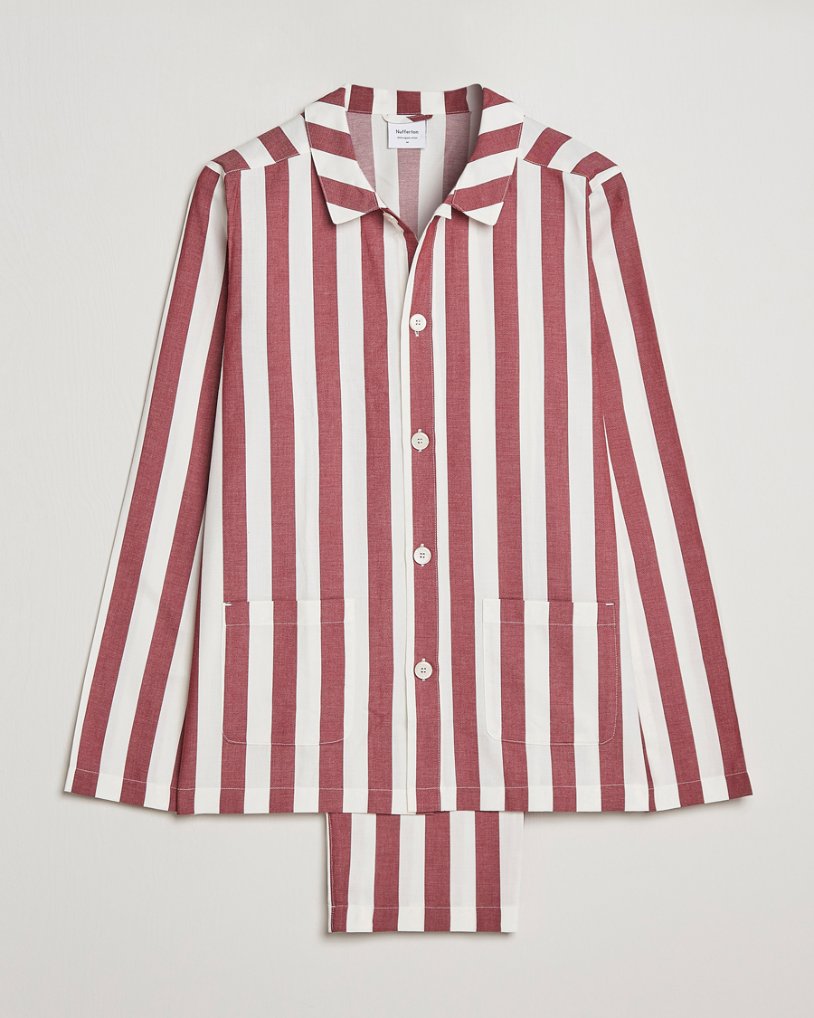 Herren | Schlafanzüge & Bademäntel | Nufferton | Uno Striped Pyjama Set Red/White