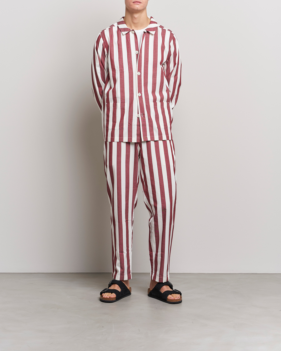 Herren | Schlafanzüge & Bademäntel | Nufferton | Uno Striped Pyjama Set Red/White