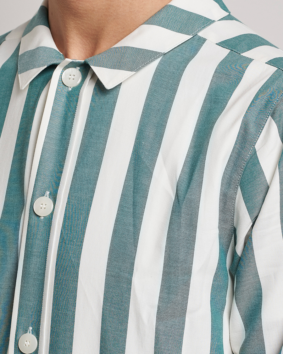 Herren | Schlafanzüge & Bademäntel | Nufferton | Uno Striped Pyjama Set Green/White