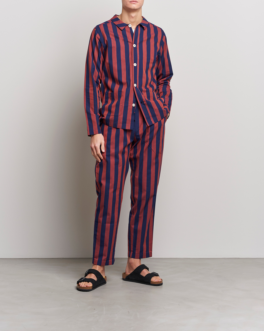 Herren | Schlafanzüge & Bademäntel | Nufferton | Uno Striped Pyjama Set Blue/Red