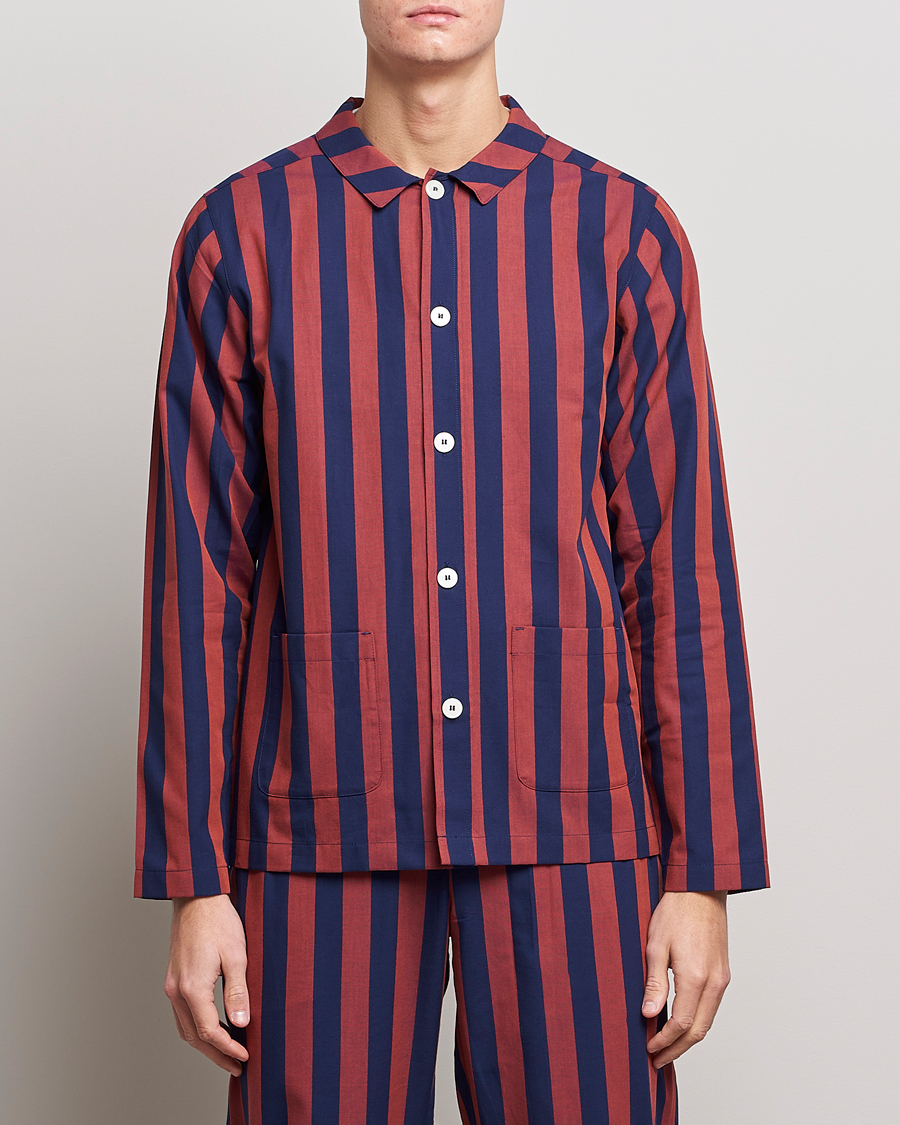 Herren |  | Nufferton | Uno Striped Pyjama Set Blue/Red