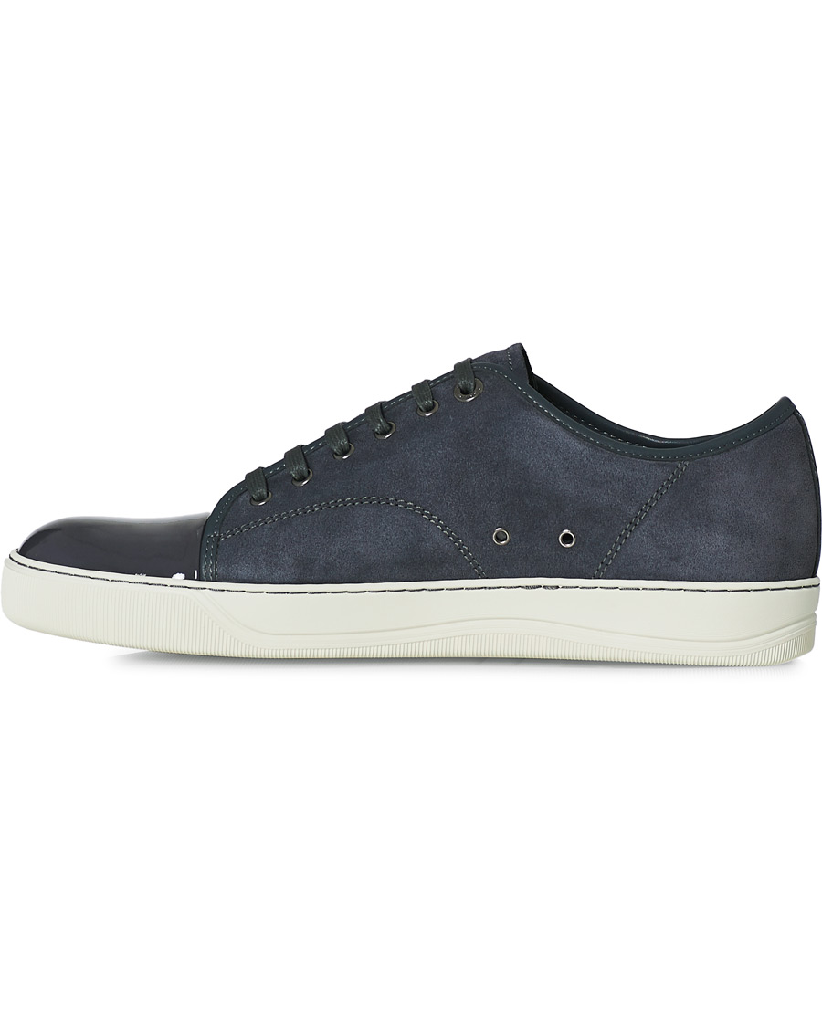 Herren | Lanvin Patent Cap Toe Sneaker Slate Grey | Lanvin | Patent Cap Toe Sneaker Slate Grey