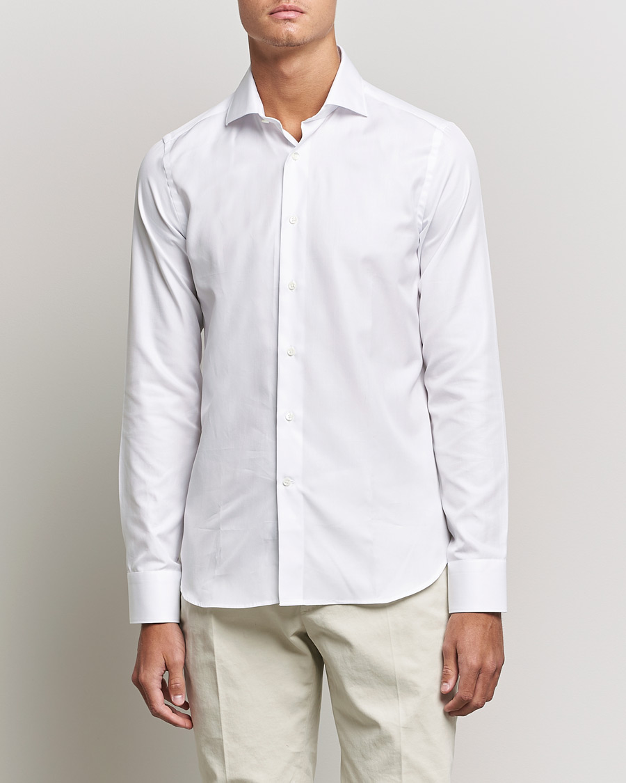 Herren | Hemden | Canali | Slim Fit Cotton Shirt White