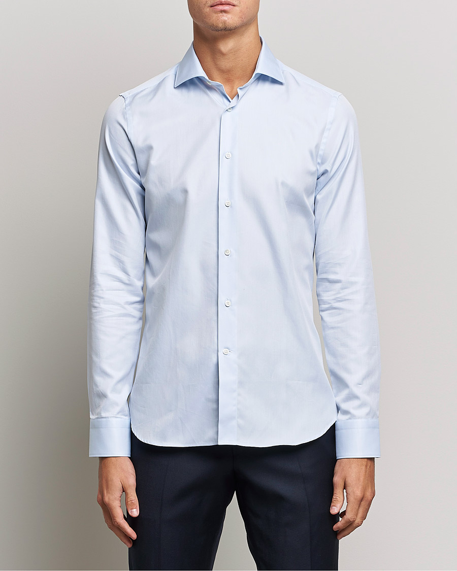 Herren | Hemden | Canali | Slim Fit Cotton Shirt Light Blue