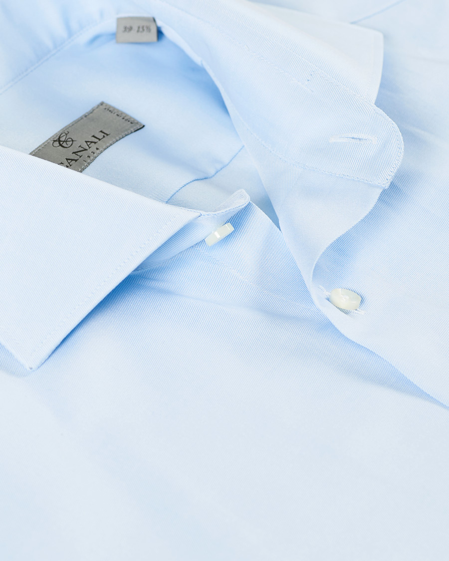 Herren | Hemden | Canali | Slim Fit Cotton Shirt Light Blue