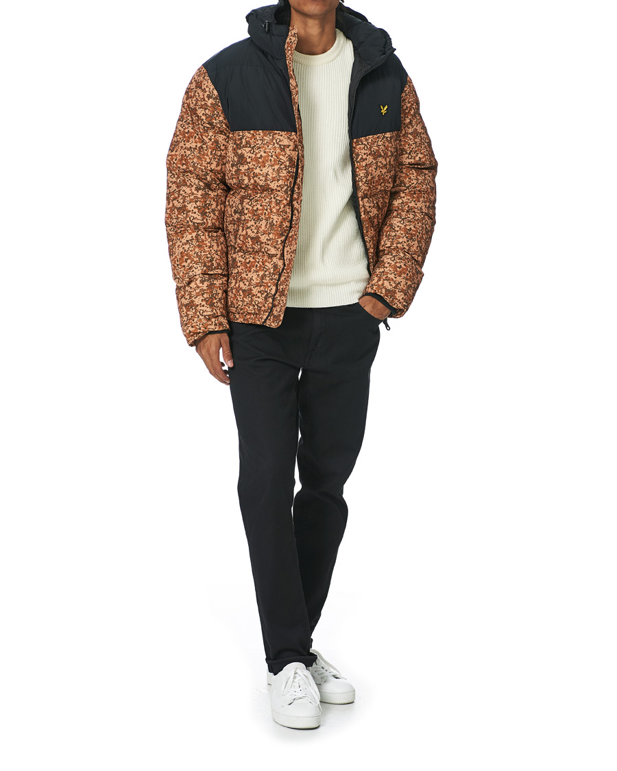 Herren | Jacken | Lyle & Scott | Earth Print Padded Jacket Jet Black