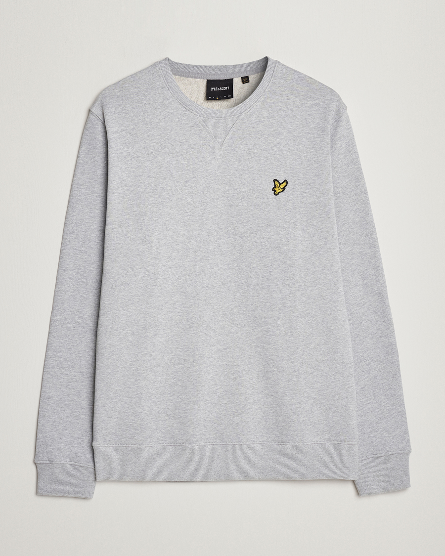 Herren | Pullover | Lyle & Scott | Crew Neck Cotton Sweatershirt Light Grey Marl