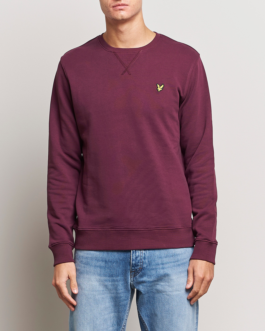 Herren | Pullover | Lyle & Scott | Organic Cotton Crew Neck Burgundy