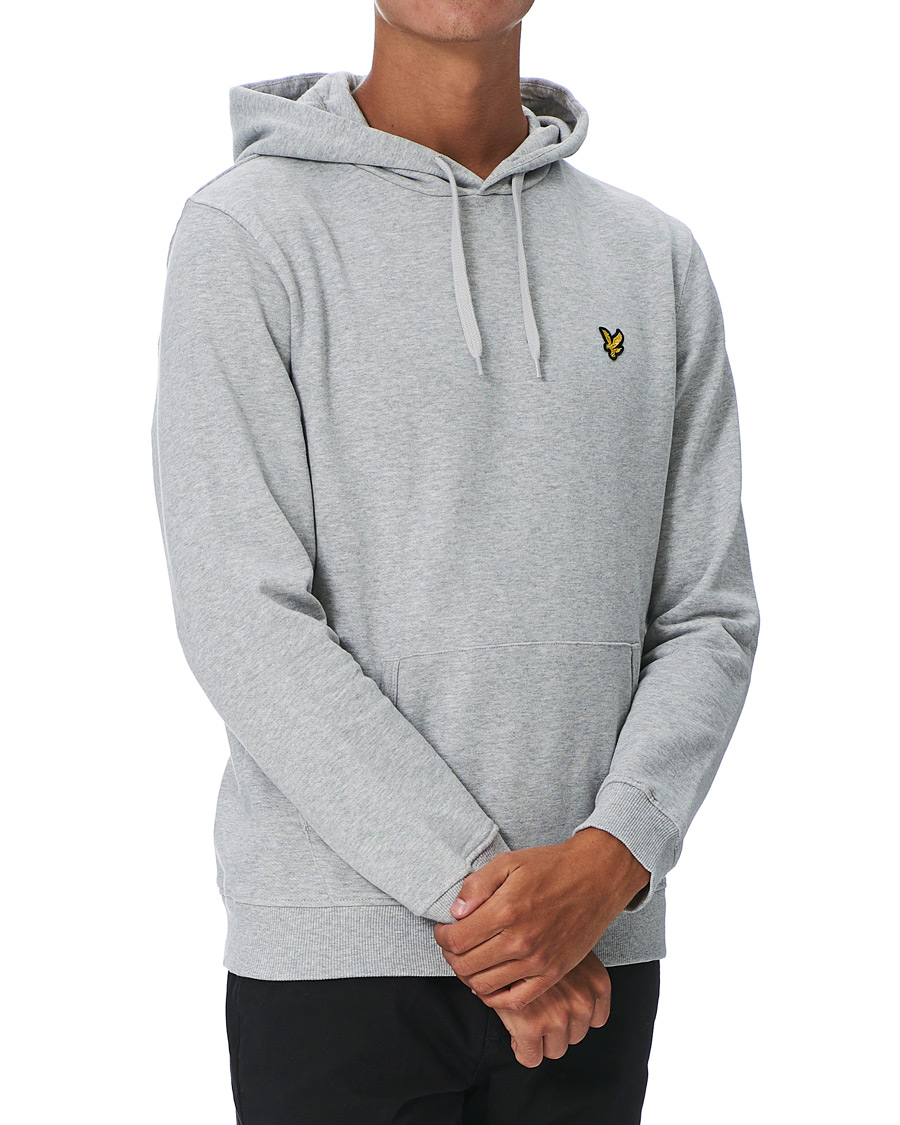 Herren | Pullover | Lyle & Scott | Organic Cotton Pullover Hoodie Light Grey Melange