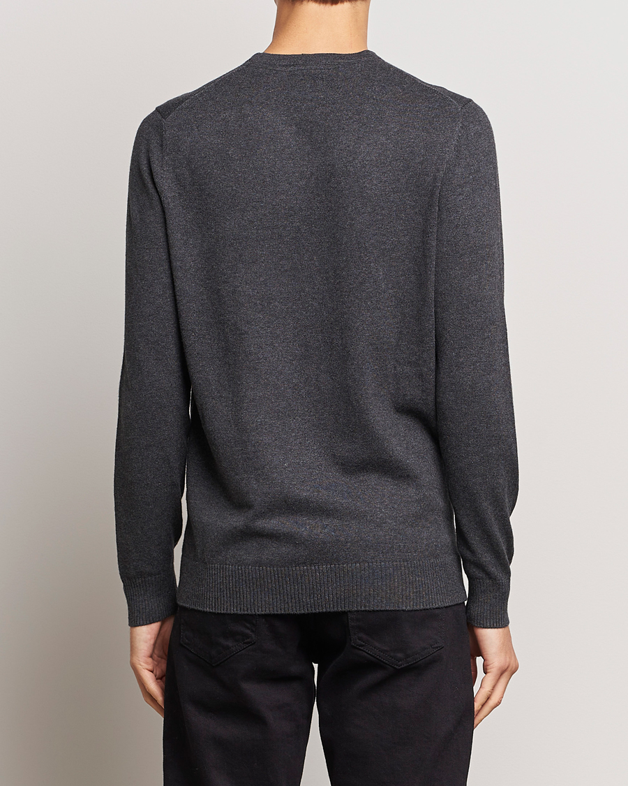 Herren | Pullover | Lyle & Scott | Cotton/Merino Crew Neck Jumper Charcoal Marl