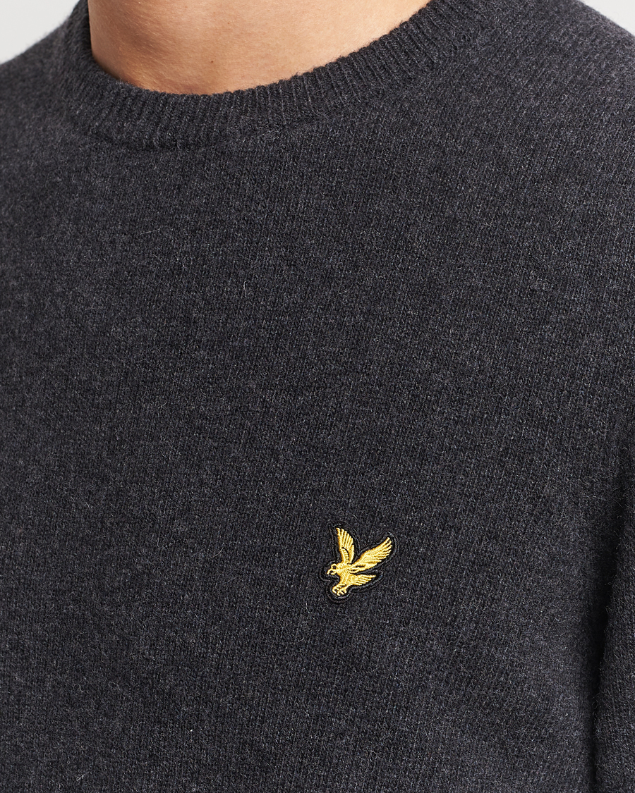Herren | Pullover | Lyle & Scott | Lambswool Crew Neck Pullover Charcoal Marl