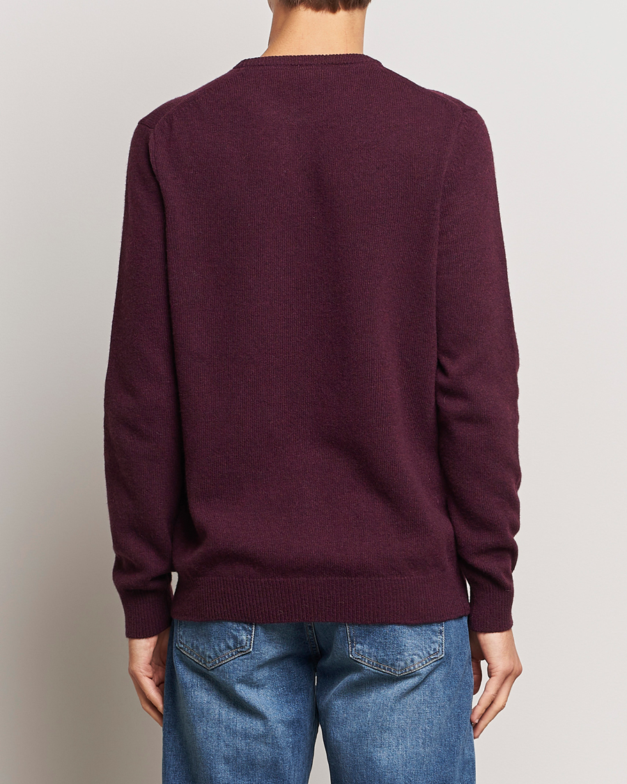 Herren | Pullover | Lyle & Scott | Lambswool Crew Neck Pullover Burgundy Marl