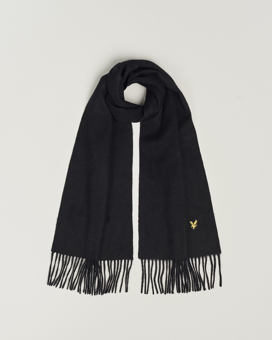 Herren | Lyle & Scott Lambswool Scarf True Black | Lyle & Scott | Lambswool Scarf True Black