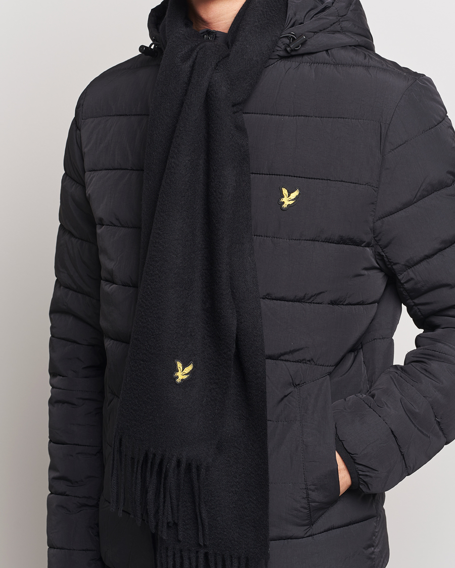 Herren | Lyle & Scott Lambswool Scarf True Black | Lyle & Scott | Lambswool Scarf True Black