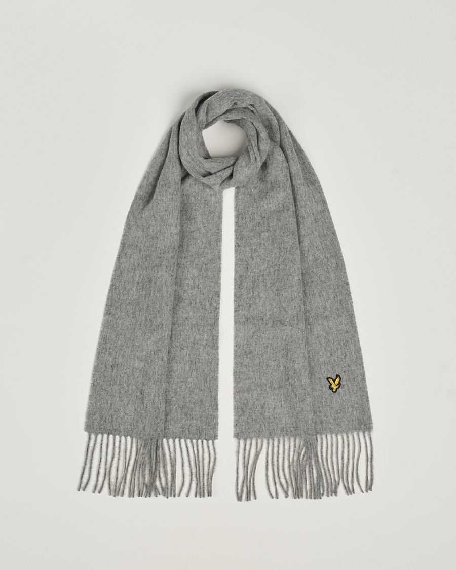 Herren | Lyle & Scott Lambswool Scarf Mid Grey Marl | Lyle & Scott | Lambswool Scarf Mid Grey Marl