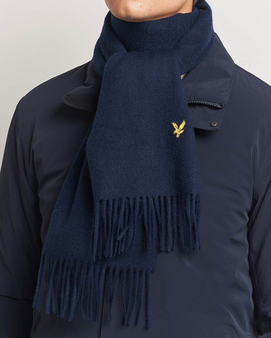 Herren | Lyle & Scott Lambswool Scarf Dark Navy | Lyle & Scott | Lambswool Scarf Dark Navy