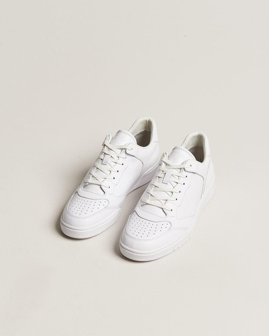 Herren |  | Polo Ralph Lauren | Court Luxury Leather Sneaker White