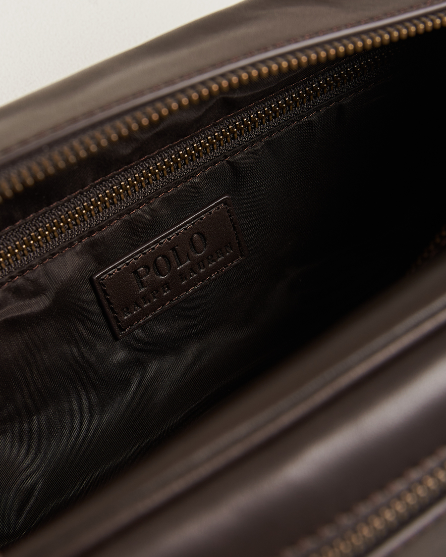 Herren | Polo Ralph Lauren Leather Washbag Brown | Polo Ralph Lauren | Leather Washbag Brown