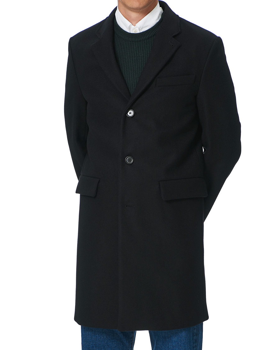 Herren | Jacken | Filippa K | Rhine Recycled Melton Wool Coat Black