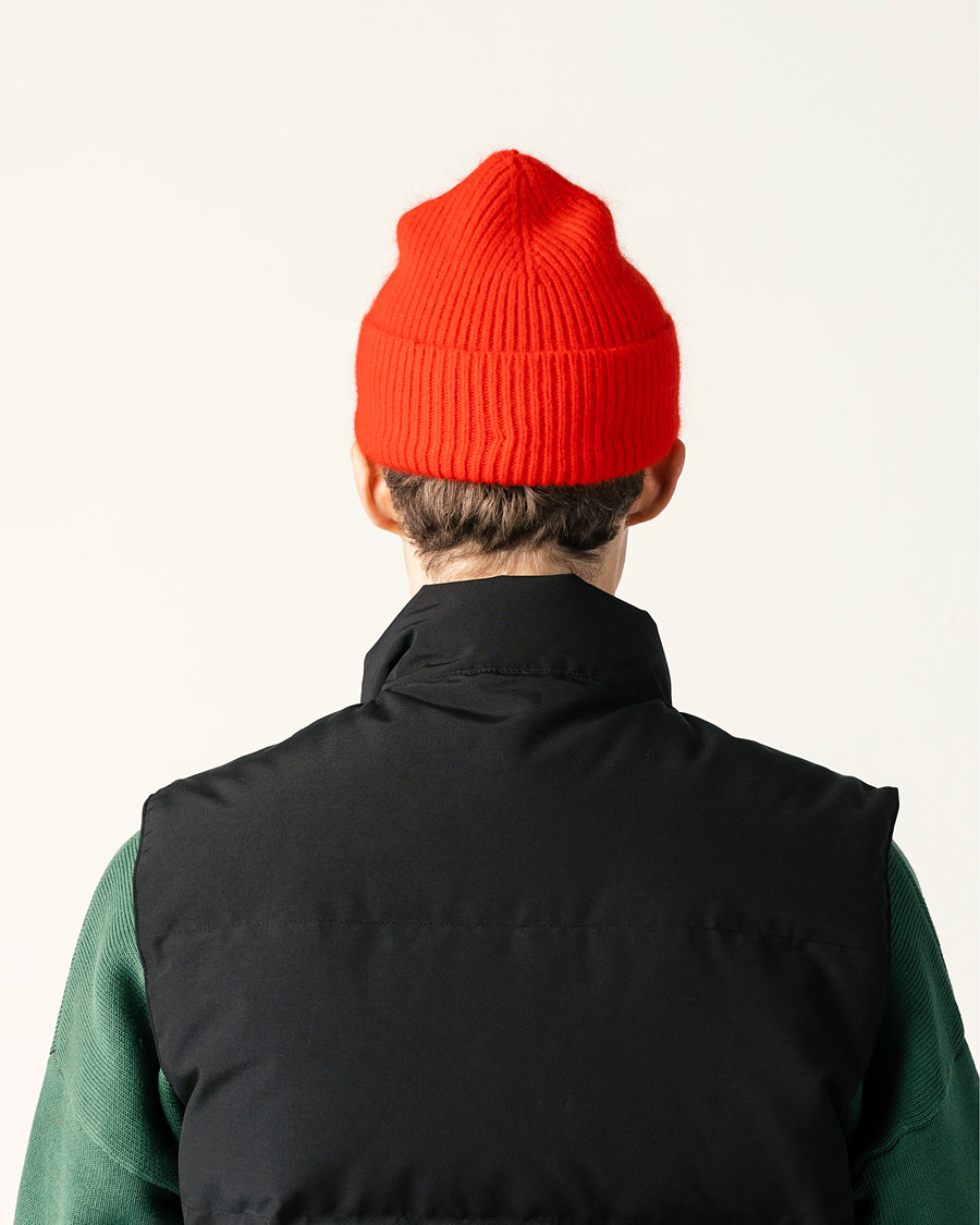 Herren | Le Bonnet Lambswool/Caregora Beanie Crimsom Red | Le Bonnet | Lambswool/Caregora Beanie Crimsom Red