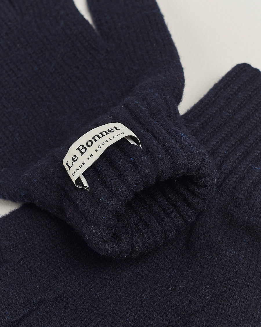 Herren | Wärmende Accessoires | Le Bonnet | Merino Wool Gloves Midnight