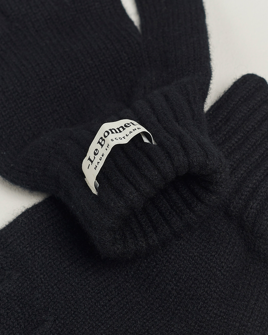 Herren |  | Le Bonnet | Merino Wool Gloves Onyx