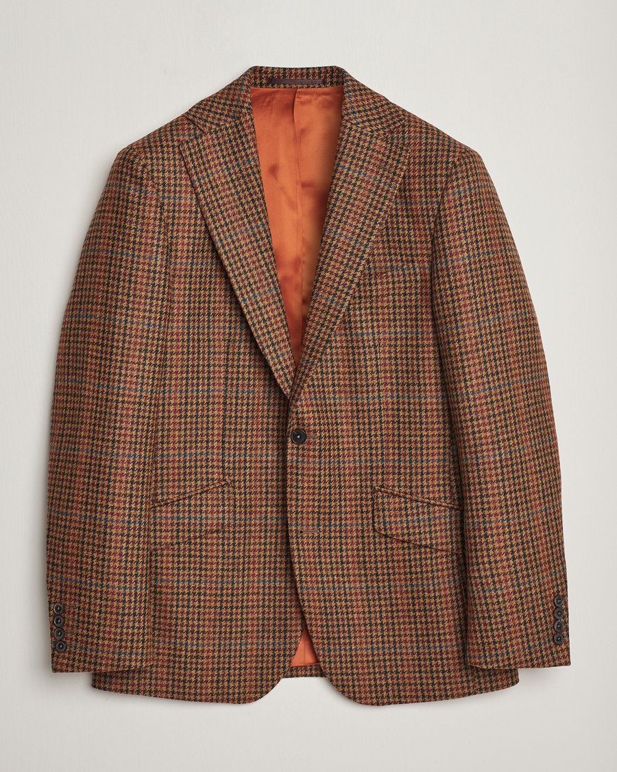 Herren | Sakkos | Walker Slater | Edward Lambswool Houndstooth Blazer Tan