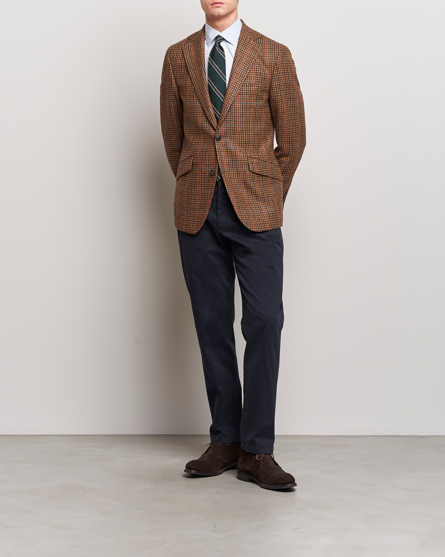 Herren | Sakkos | Walker Slater | Edward Lambswool Houndstooth Blazer Tan