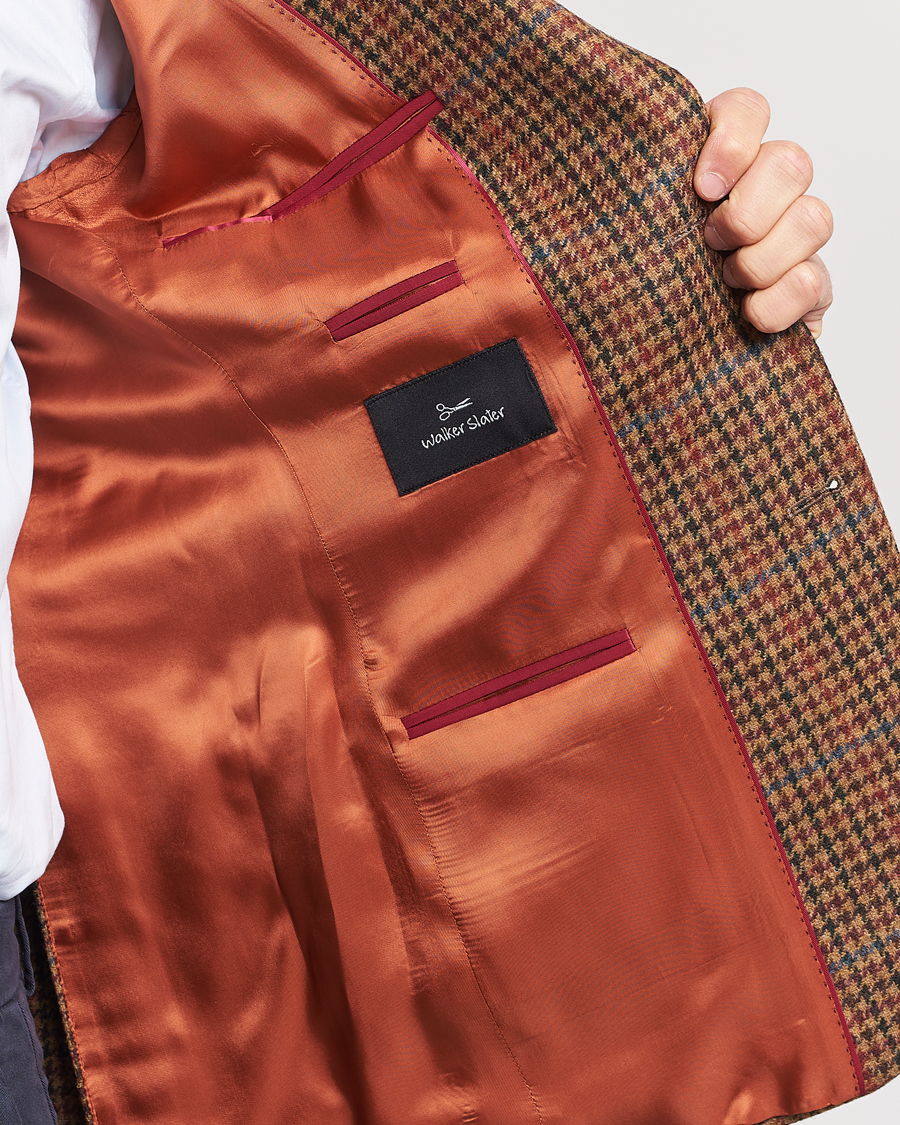Herren | Sakkos | Walker Slater | Edward Lambswool Houndstooth Blazer Tan