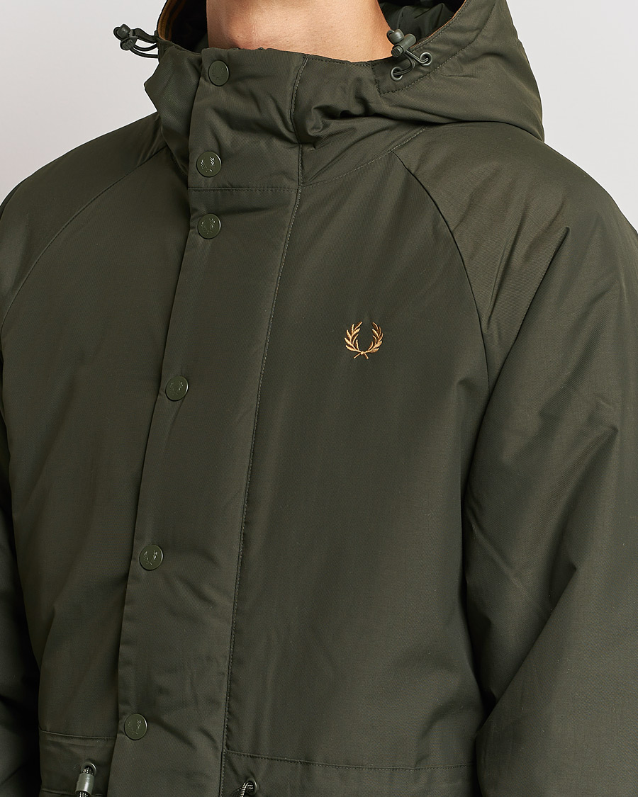 Herren | Jacken | Fred Perry | Padded Zip Through Parka Hunting Green