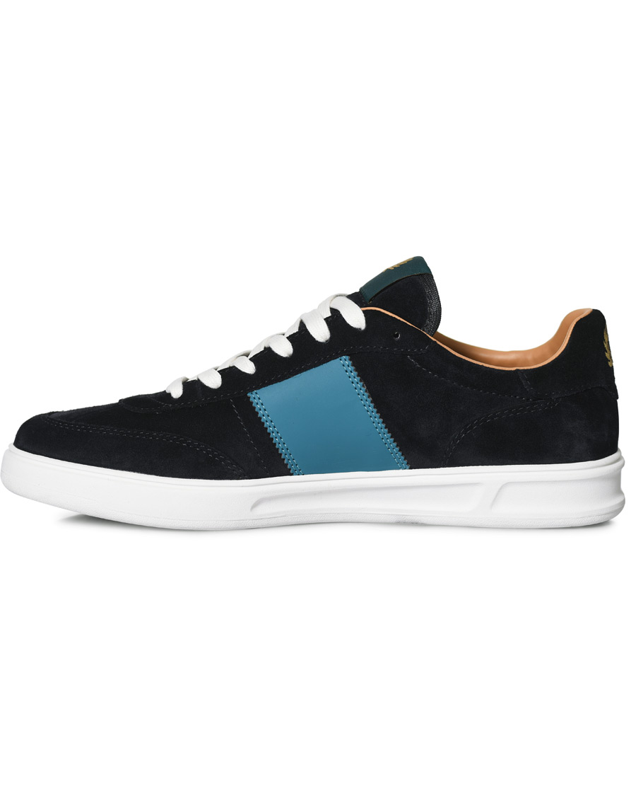 Herren | Fred Perry Suede Panel Sneakers Navy | Fred Perry | Suede Panel Sneakers Navy