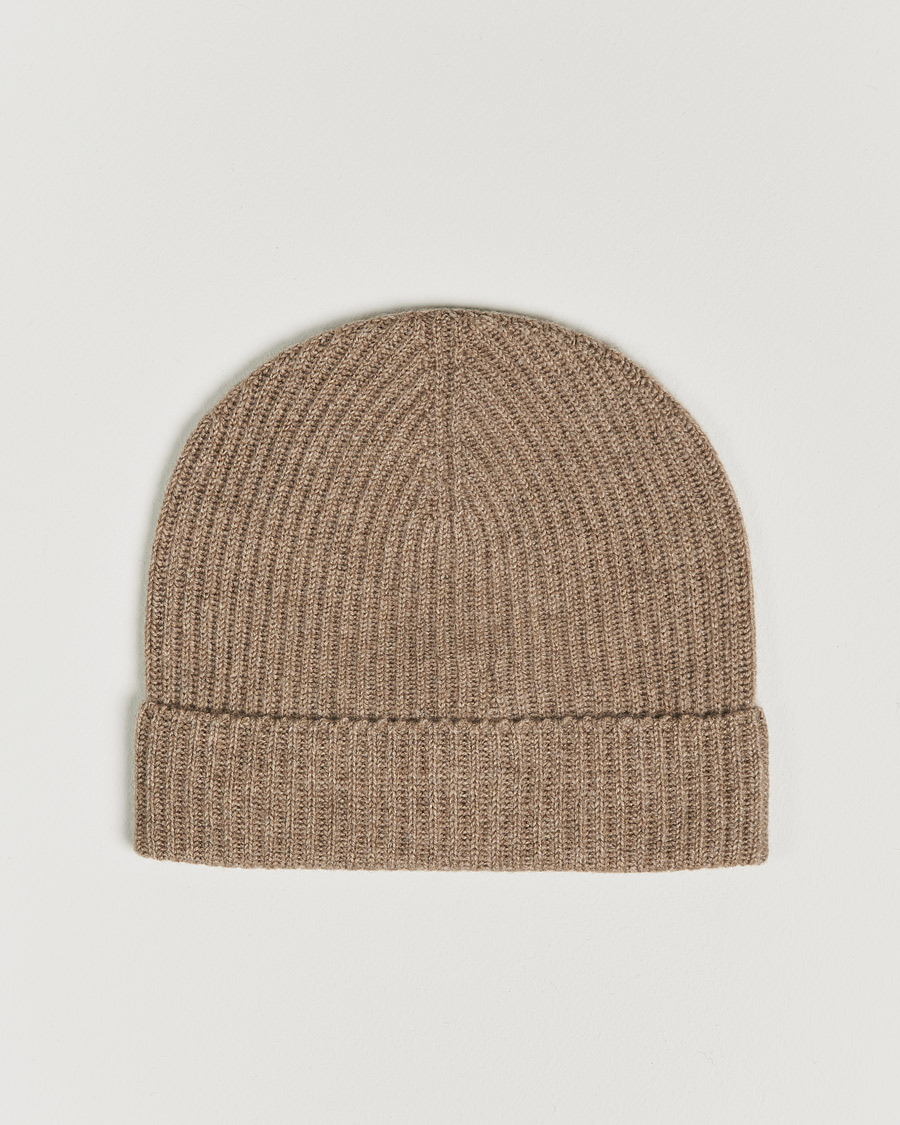 Herren | Johnstons of Elgin Cashmere Ribbed Hat Otter | Johnstons of Elgin | Cashmere Ribbed Hat Otter
