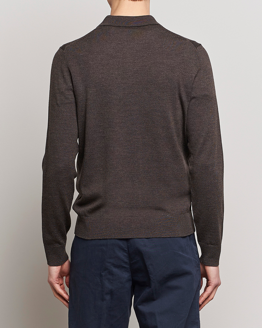 Herren | Pullover | Morris | Merino Polo Knit Brown