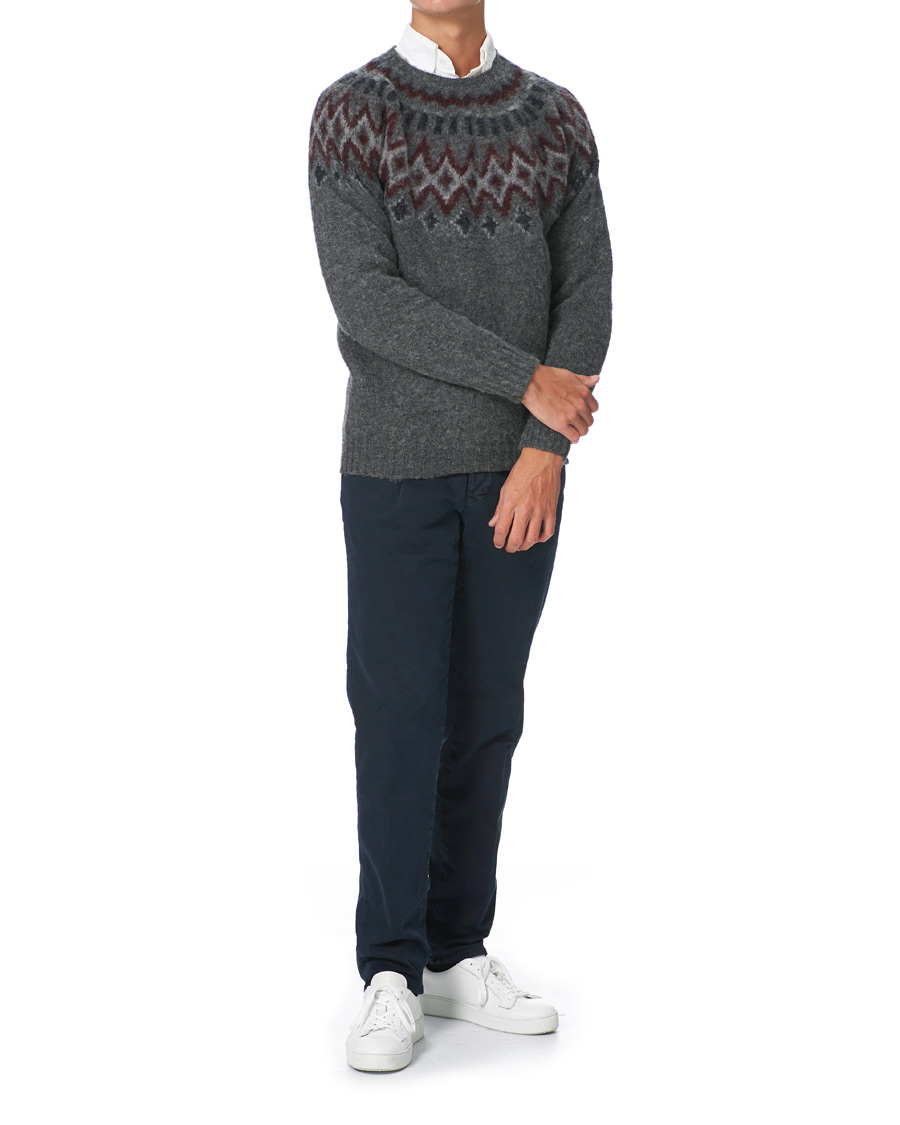 Herren | Pullover | Howlin' | Brushed Wool Fair Isle Crew Sweater Oxford