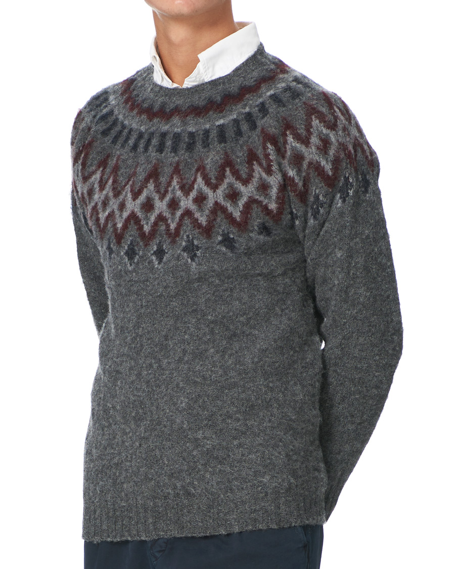 Herren | Pullover | Howlin' | Brushed Wool Fair Isle Crew Sweater Oxford