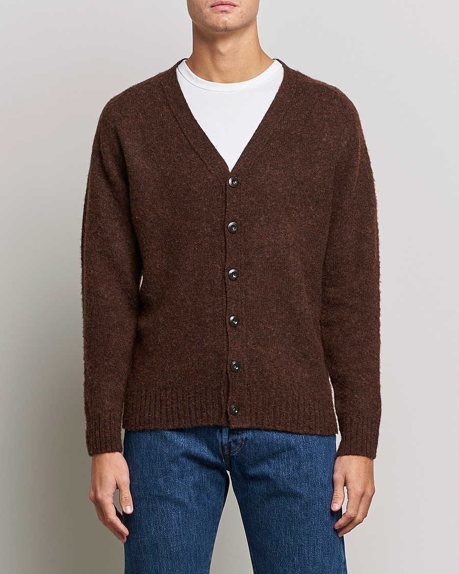 Herren | Pullover | Howlin' | Brushed Wool Cardigan Brownish