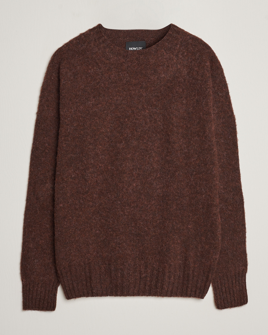 Herren | Pullover | Howlin' | Brushed Wool Sweater Brownish